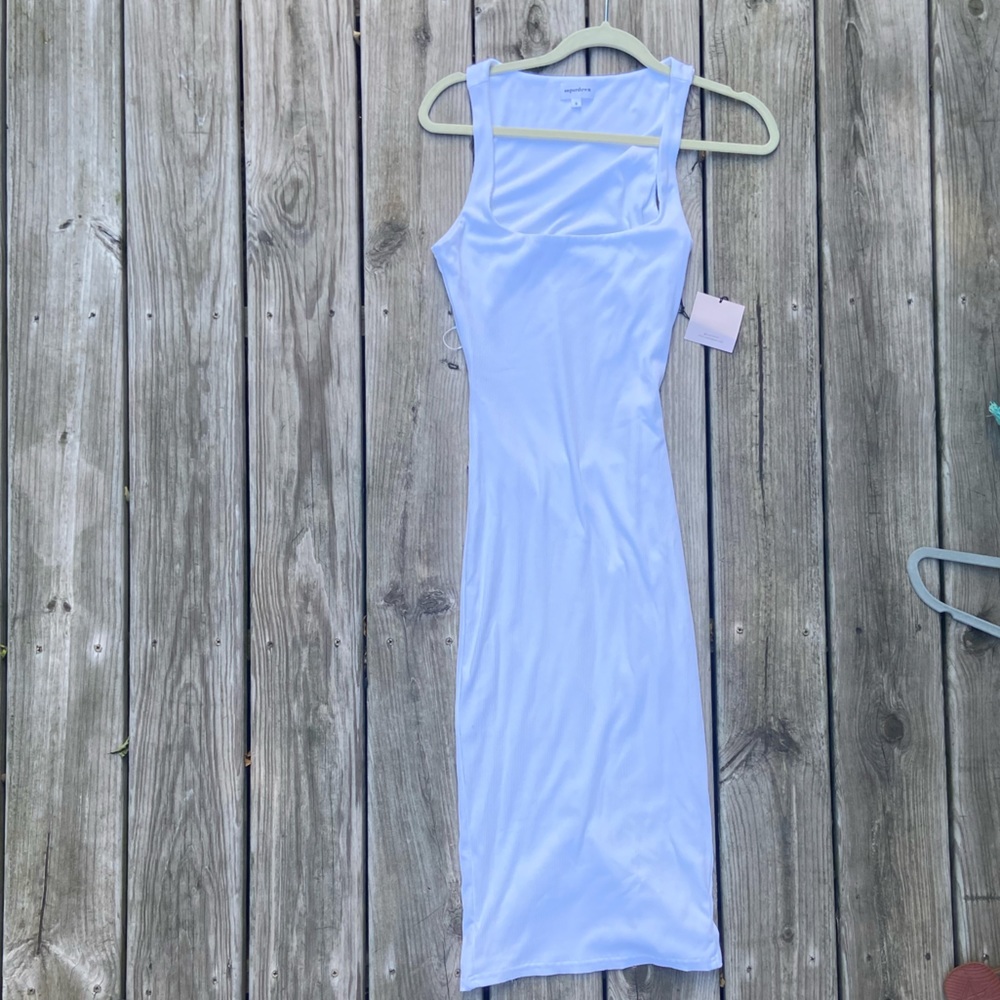 Superdown Gail Tank Dress in White. New with tags. US S